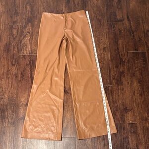 Alice + Olivia Tan Leather Pants NWT